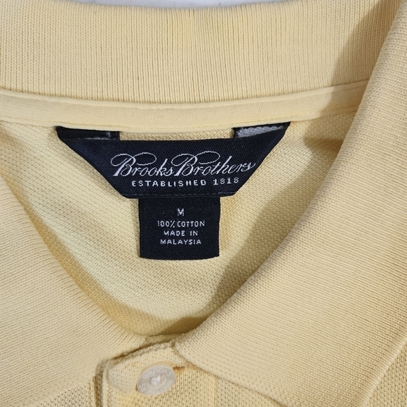 Brooks Brothers Yellow Classic Embroidered Logo Polo - Picture 5 of 6